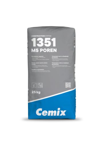 CEMIX M5 poren pórusbeton ragasztó 25kg - 3500 Ft/zsák